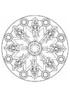 Coloriage mandala de NoÃ«l