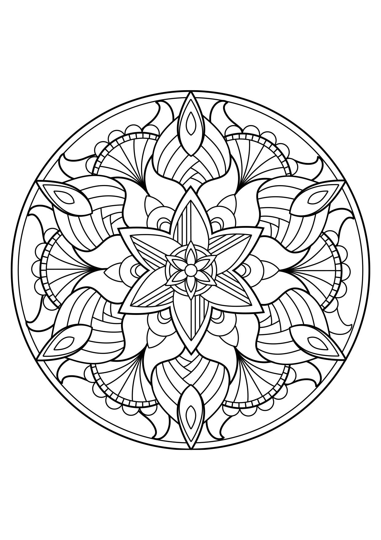 coloriage de mandala