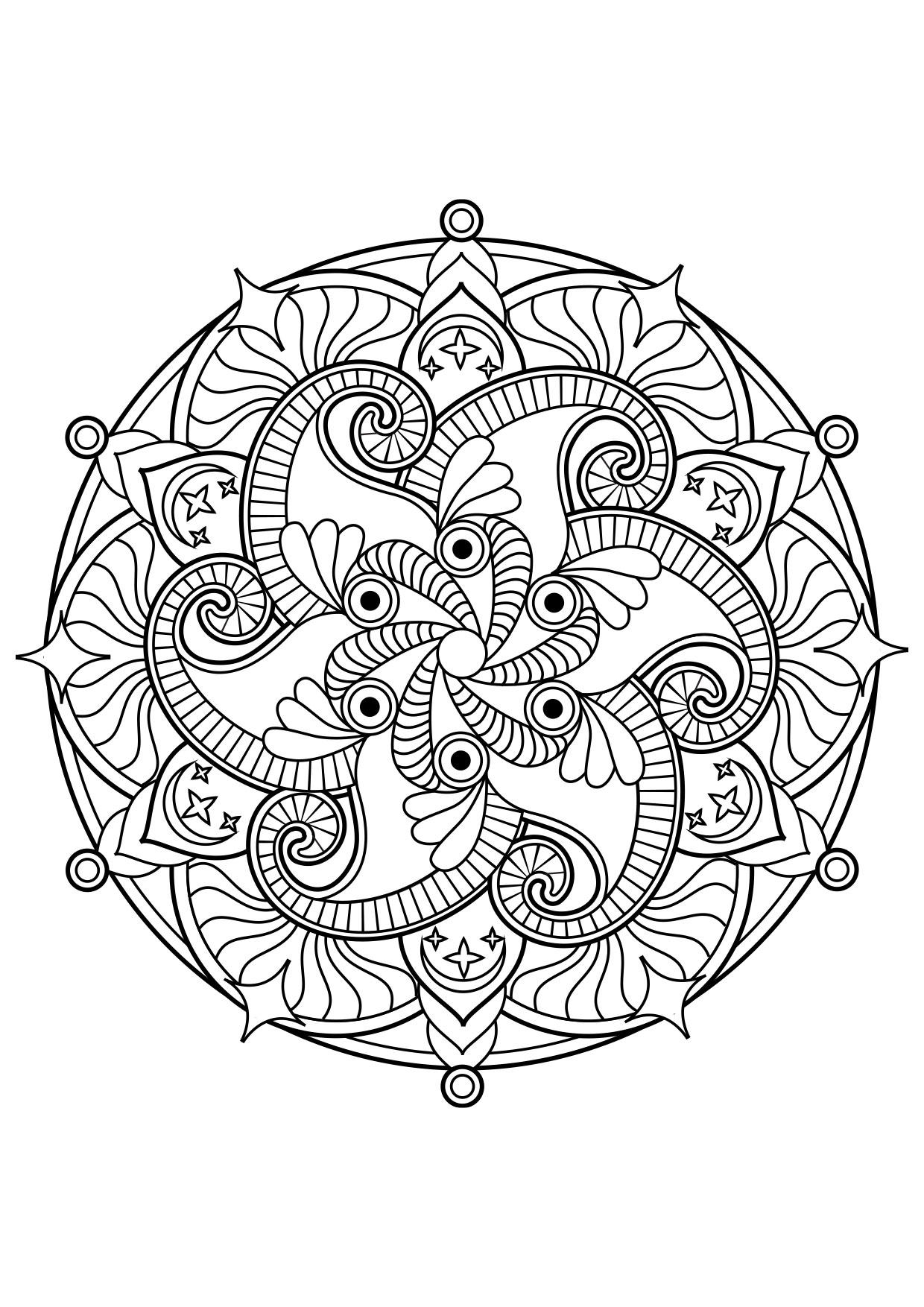 Coloriage Mandala  Coloriages Gratuits à Imprimer  Dessin 30877