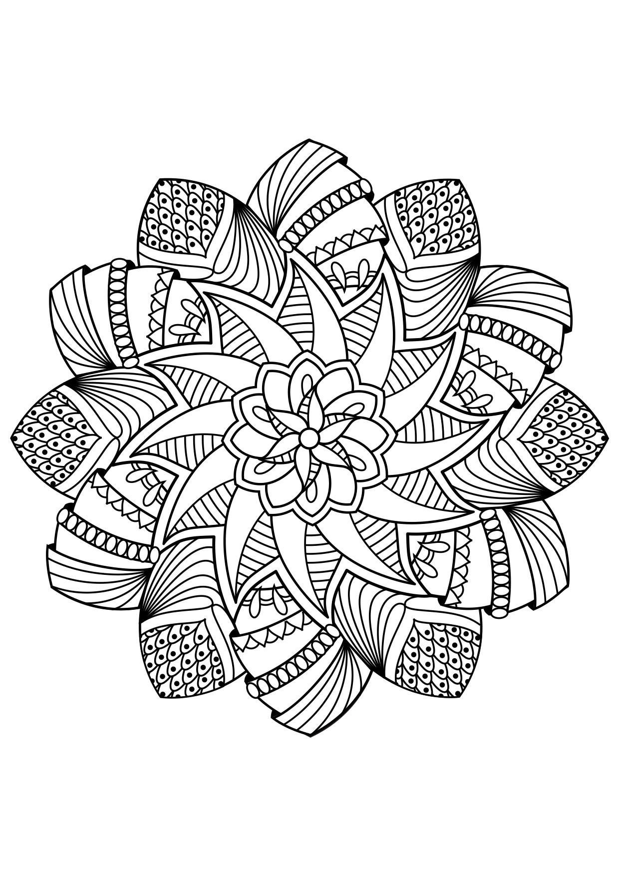 Coloriage Mandala - Coloriages Gratuits à Imprimer - Dessin 30878