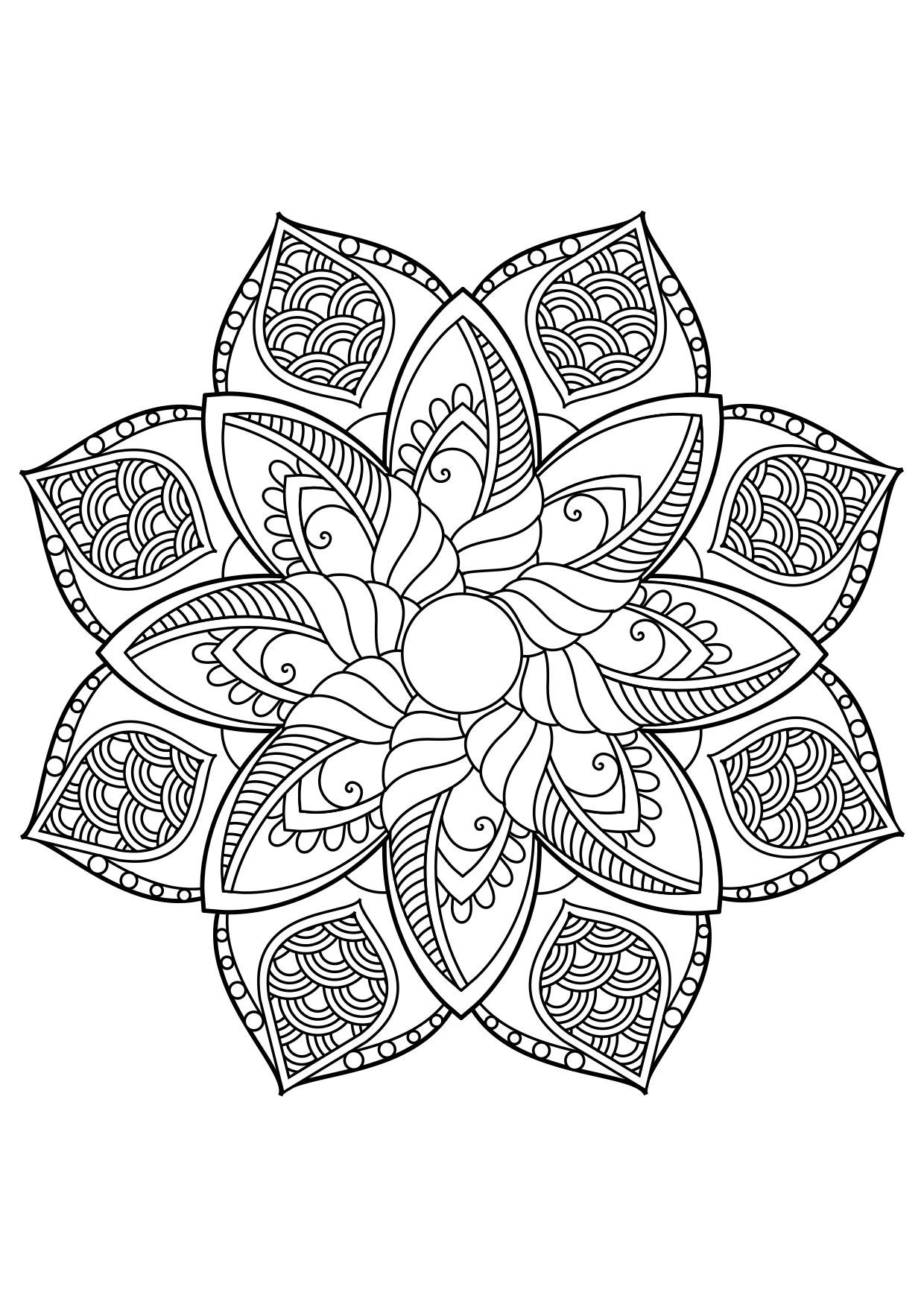 Coloriage Mandala  Coloriages Gratuits à Imprimer  Dessin 30880