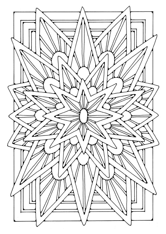 Coloriage mandala - Ã©toile