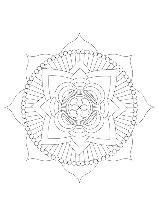 Coloriage mandala - lotus