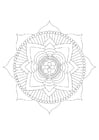 Coloriages mandala - lotus