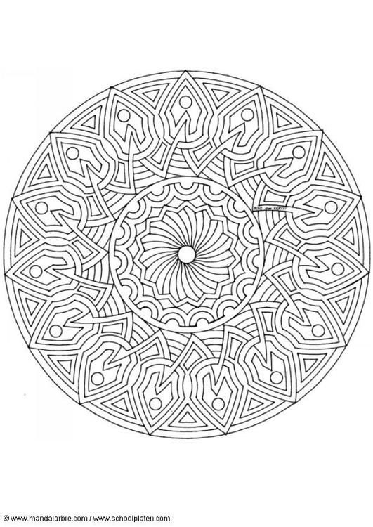 Coloriage mandala W4