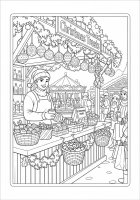 Coloriage marchÃ© de noÃ«l