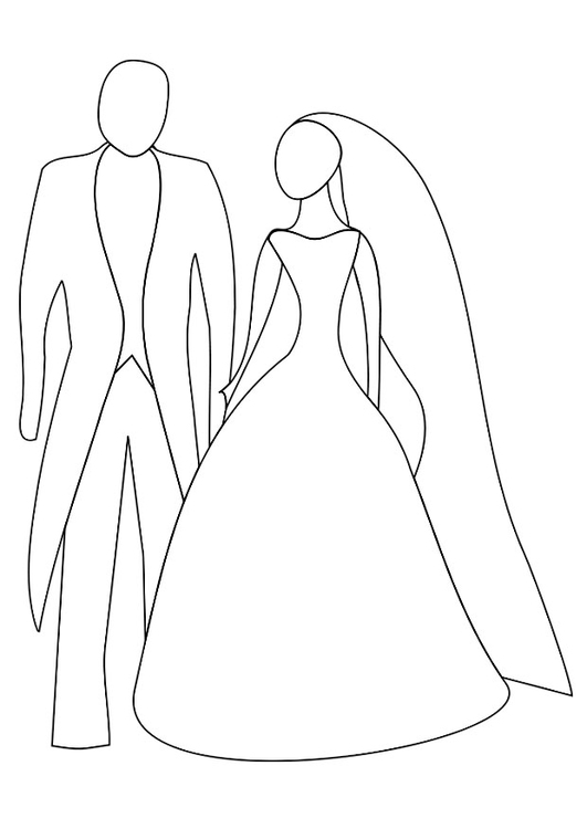 Coloriage mariage