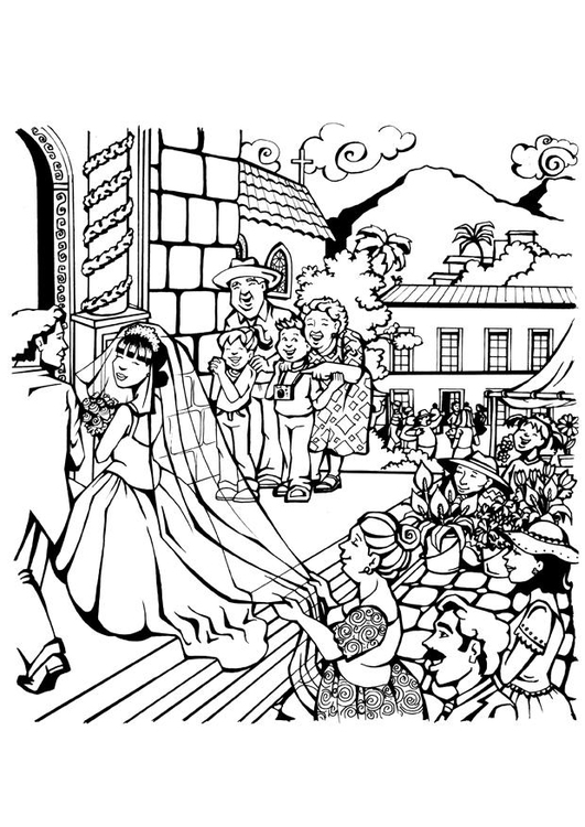 Coloriage mariage