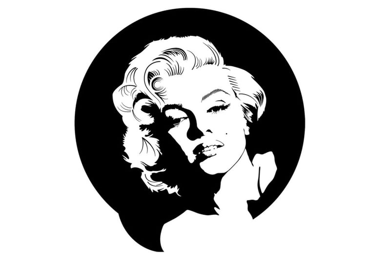 Coloriage Marilyn Monroe