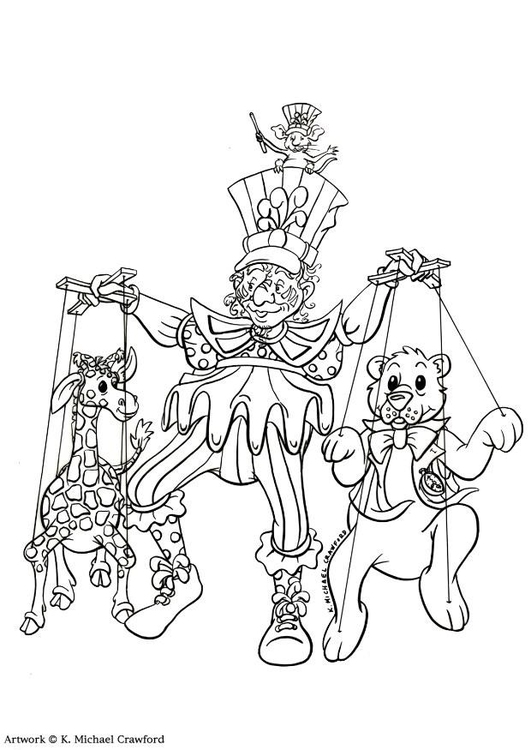 Coloriage marionnette