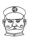 Coloriage masque d'agent de police