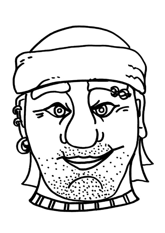 Coloriage masque de pirate