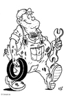 coloriage mécanicien