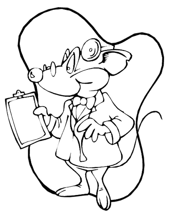 Coloriage mÃ©decin souris