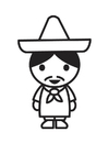 coloriage Mexicain