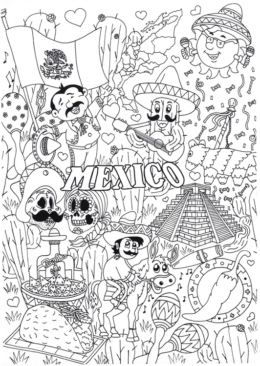 Coloriage Mexique
