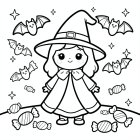 mignonne sorcière d'Halloween
