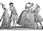 Coloriages mode française au 18ième siècle