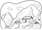 Coloriage montagnes