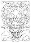 coloriage montgolfière