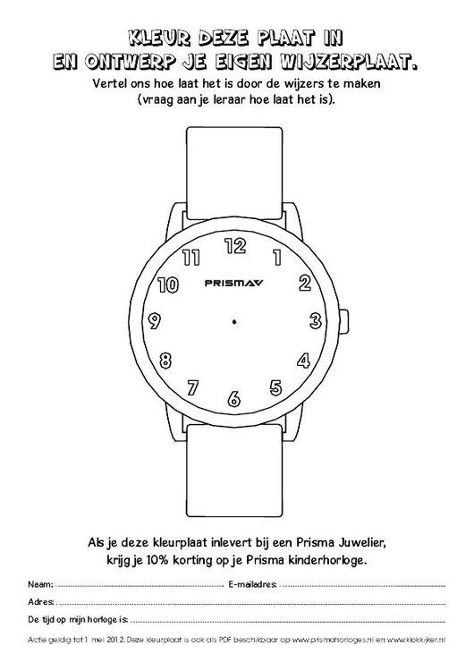 Coloriage Montre prisme