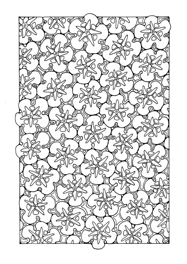 Coloriage motif floral