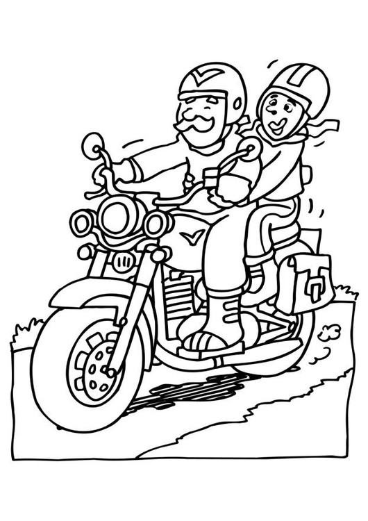 Coloriage moto