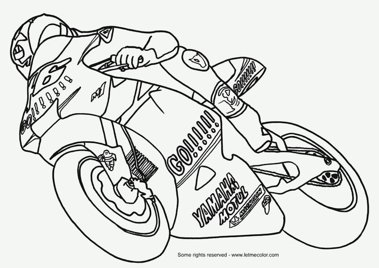 Coloriage moto