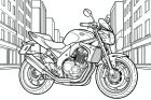 coloriage moto