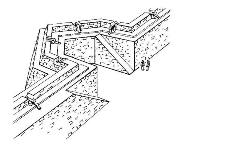 Coloriage muraille - citadelle