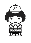coloriage Musicien - batteur