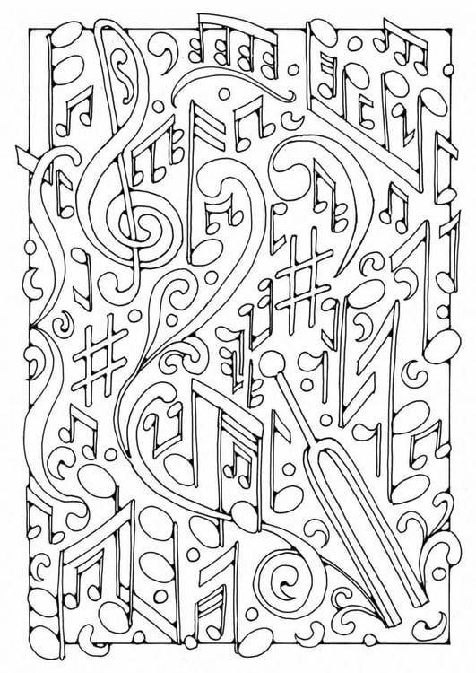 Coloriage Instruments De Musique Dessin Musique à imprimer