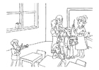 coloriage musique en classe