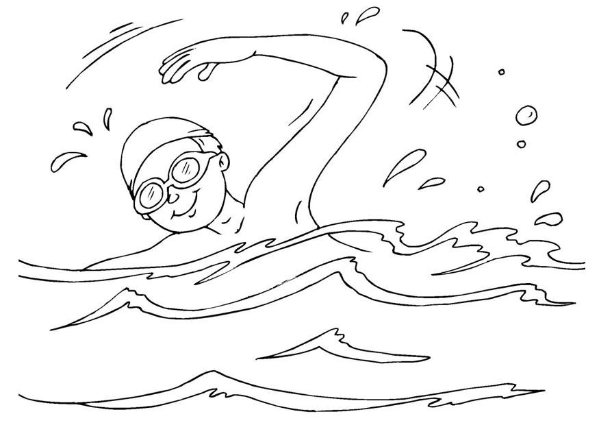 girl swimming coloring sheets pages - photo #14