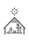 Coloriage naissance de JÃ©sus
