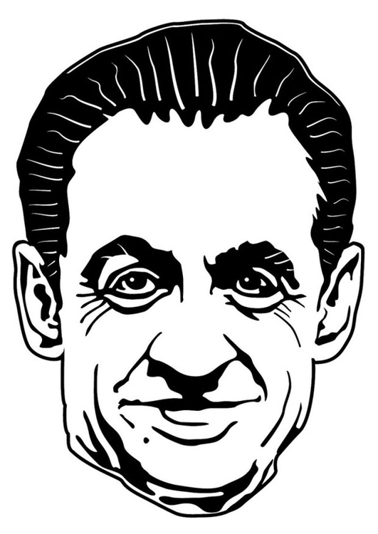 Coloriage Nicolas Sarkozy