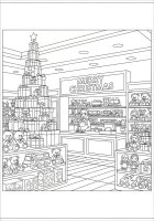 Coloriage noÃ«l en magasin