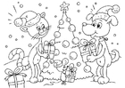 Coloriage NoÃ«l pour les animaux