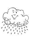 coloriage nuage de pluie