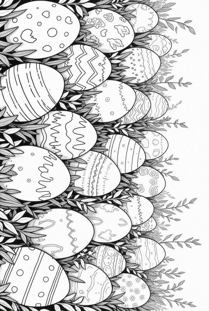 oeufs de PÃ¢ques dans le jardin