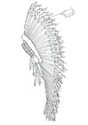 Coloriage ornement de tÃªte avec plumes