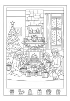 Ouvrir les cadeaux à la maison pour Noël