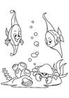 Coloriage pÃªcher dans la mer avec du crabe