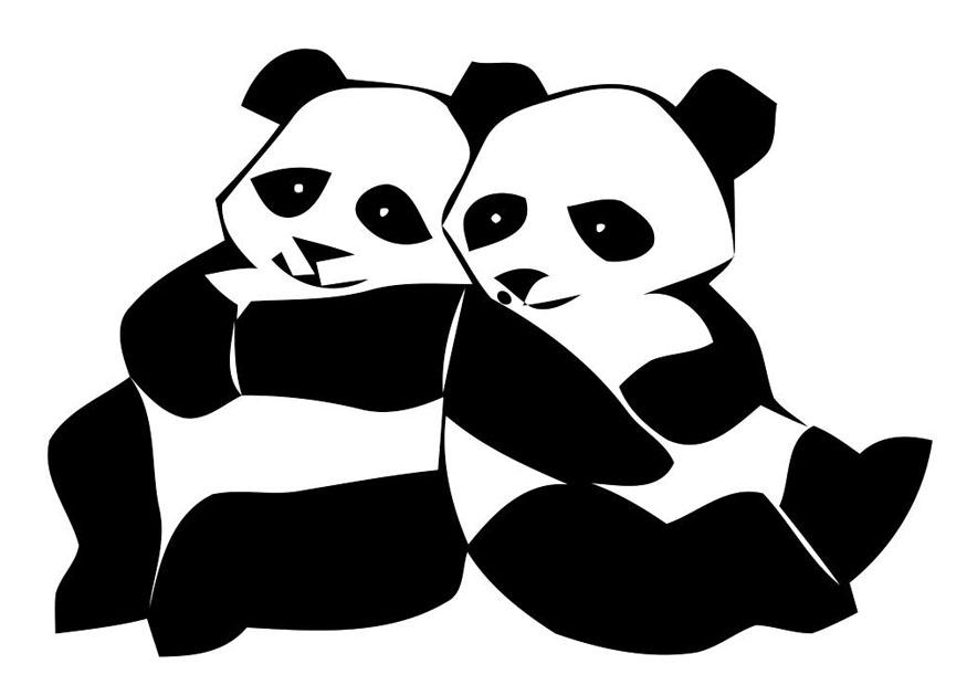 Coloriage pandas