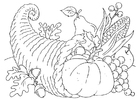 Coloriage panier de Thanksgiving