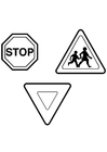 Coloriages panneau de signalisation