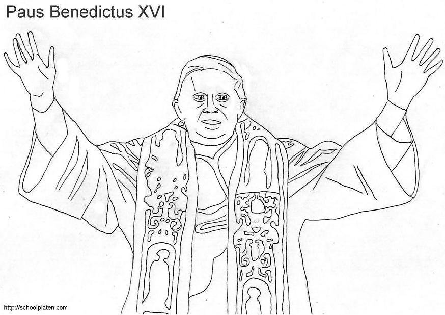 Coloriage pape BÃ©nÃ©dicte XVI