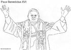 Coloriage pape BÃ©nÃ©dicte XVI