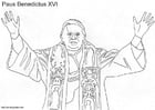 Coloriage pape Benedicte XVI