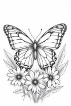 papillon avec des fleurs